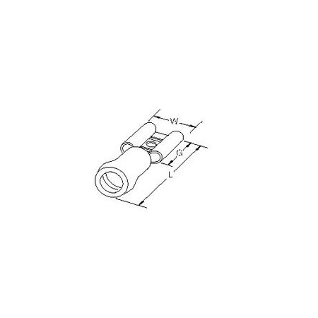 Molex Wire Terminal, 14 AWG, 300 V, Nylon Insulated, Blue 190190035